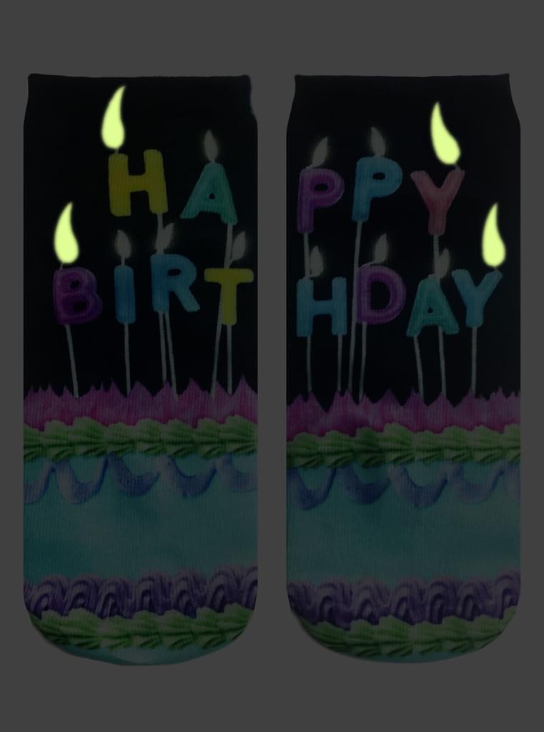 Living Royal Glow In the Dark Ankle Socks: Make A Wish