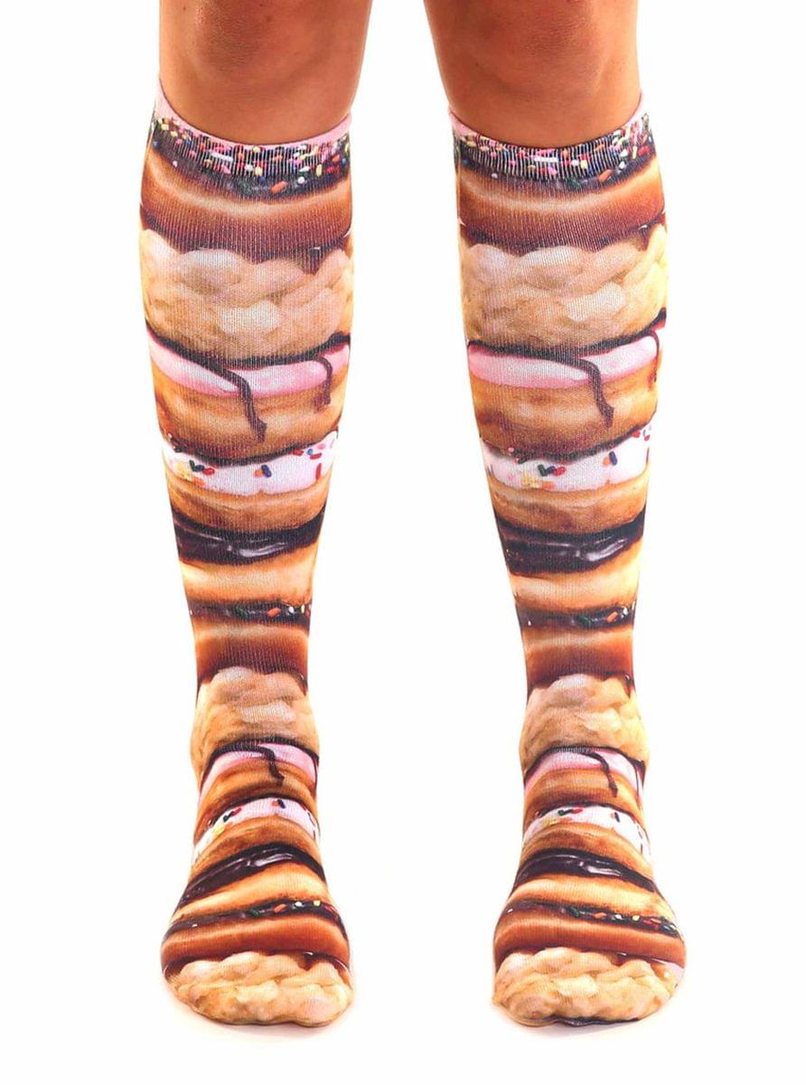 Stacked Donuts Photo Print Knee High Socks