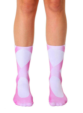 Ballerina Slipper Photo Print Crew Socks