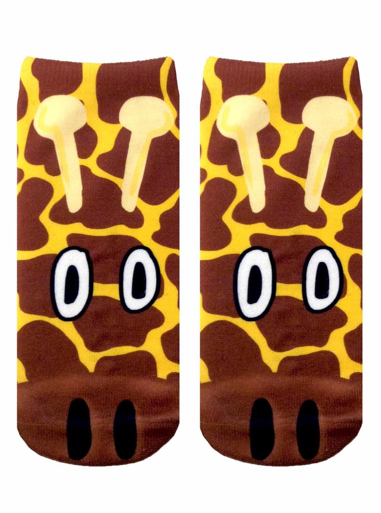 Giraffe Photo Print Ankle Socks