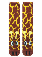 Giraffe Photo Print Crew Socks