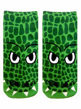 Crocodile Photo Print Ankle Socks