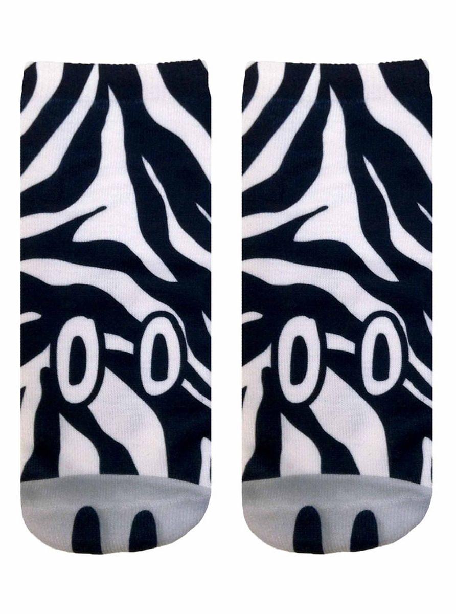 Zebra Photo Print Ankle Socks
