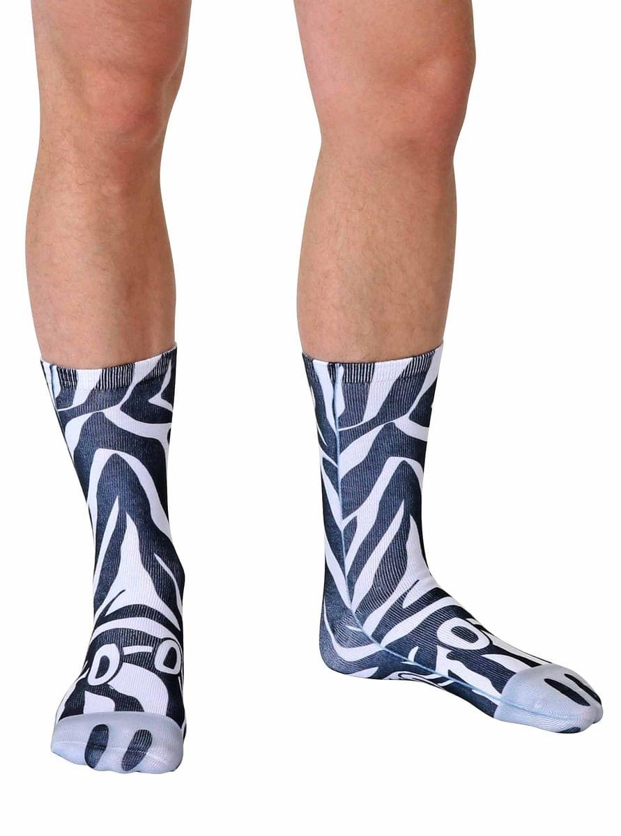 Zebra Photo Print Crew Socks