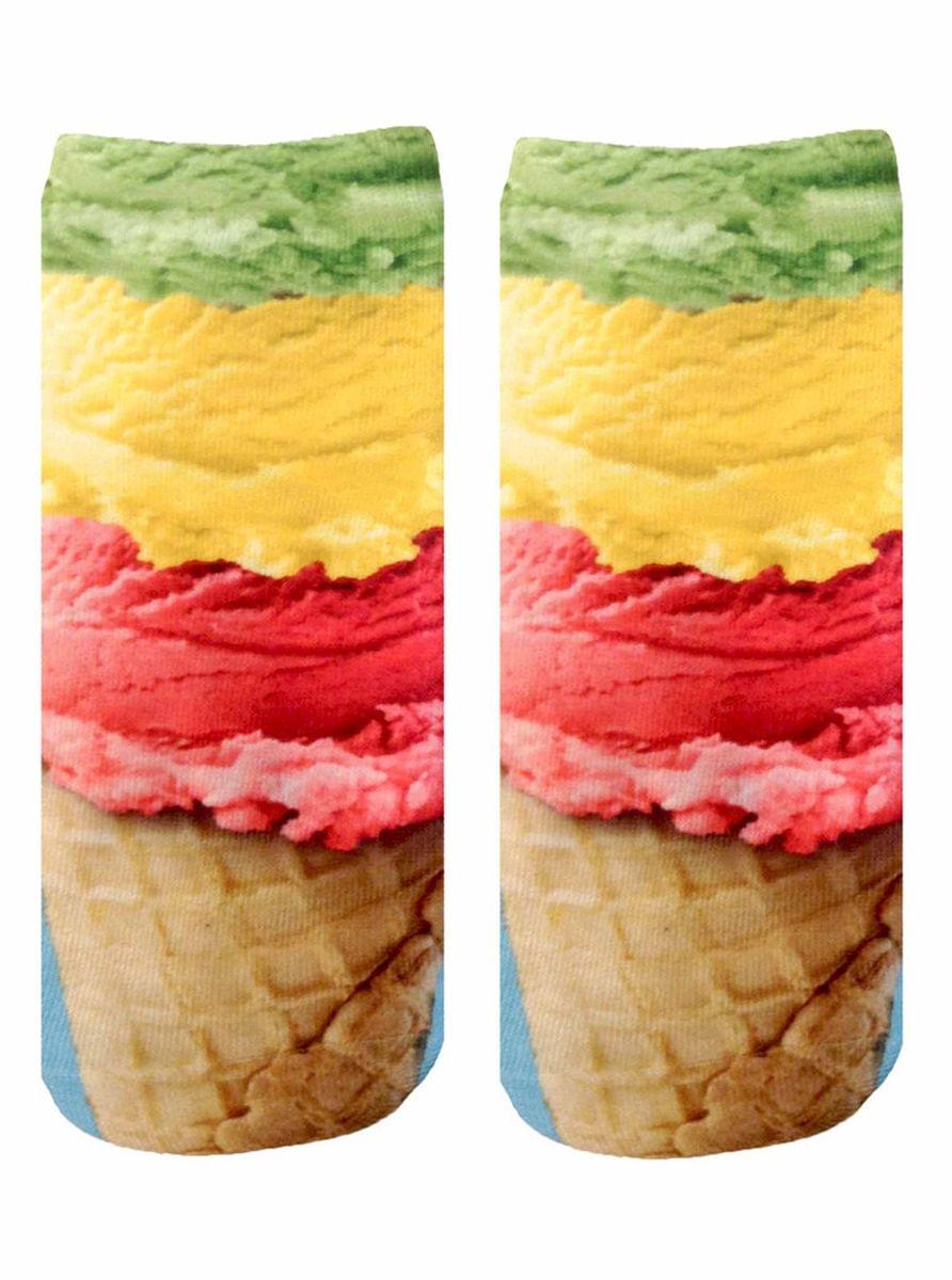 Ice Cream Photo Print Ankle Socks