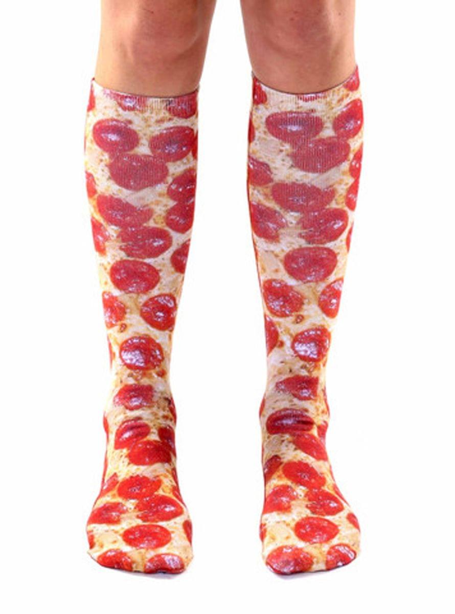 Pizza Photo Print Knee High Socks