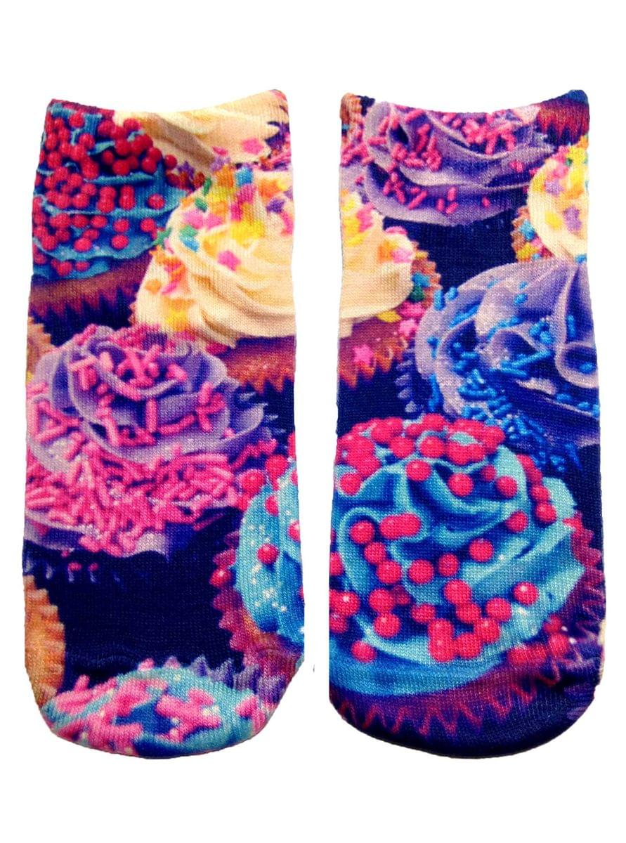 Cupcake Photo Print Ankle Socks