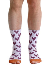 Living Royal Photo Print Crew Socks: Chicken