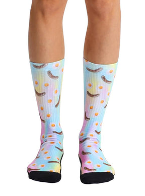 Living Royal Photo Print Sport Socks: Breakfast Smiley