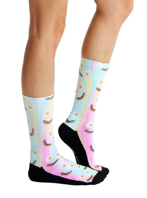 Living Royal Photo Print Sport Socks: Breakfast Smiley