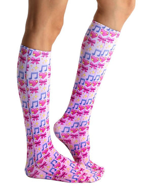 Living Royal Photo Print Knee High Socks: Dancer Emoji