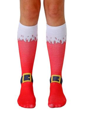 Unisex Santa Boots Knee High Socks