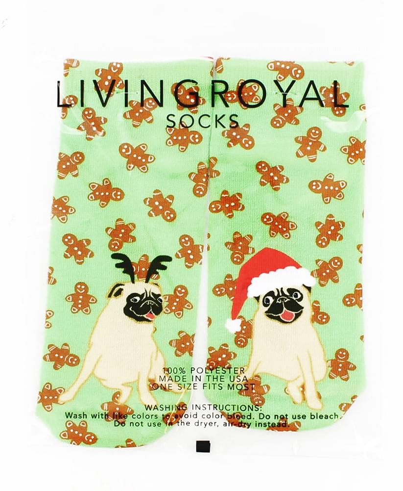 Christmas Pugs Ankle Socks