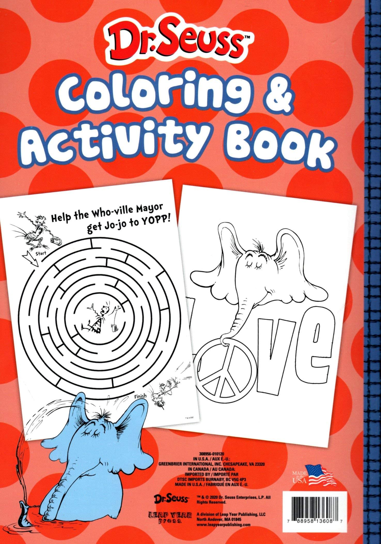 Dr. Seuss 4-In-1 Coloring & Activity Books
