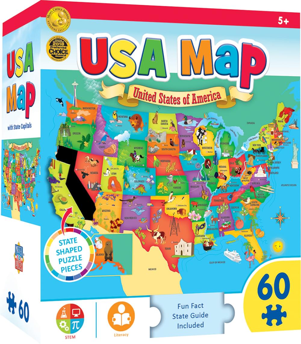 Explorer Kids USA Map 60 Piece Jigsaw Puzzle