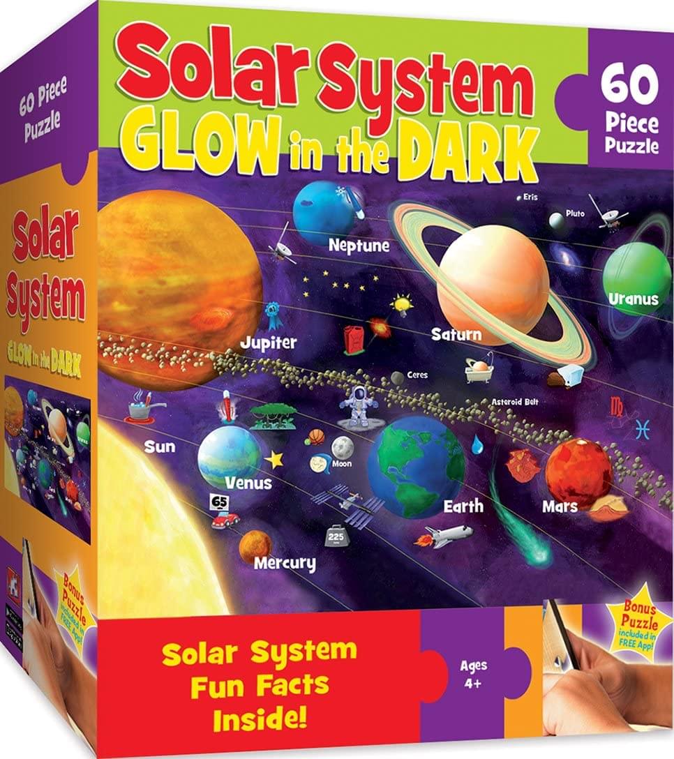 Explorer Kids Solar System 60 Piece Glow In The Dark Jigsaw Puzzle