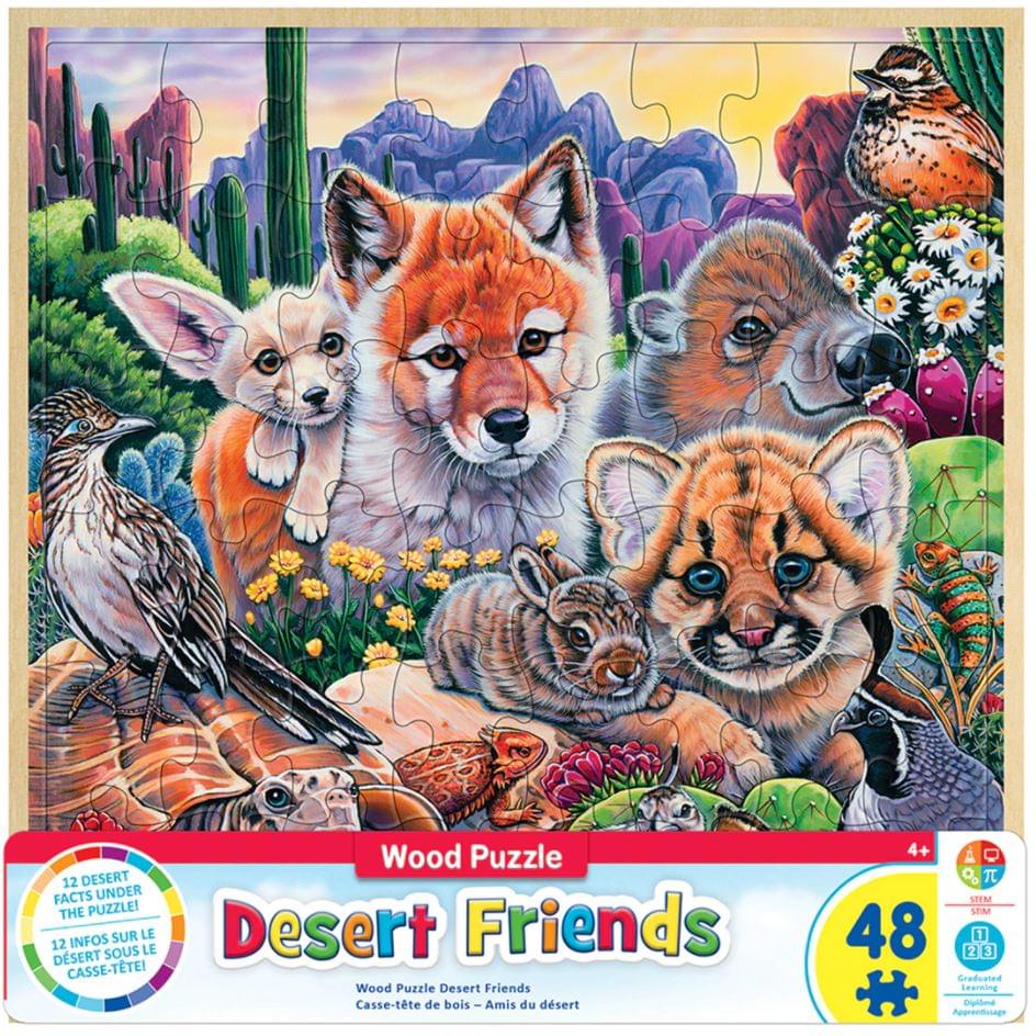 Desert Friends 48 Piece Real Wood Jigsaw Puzzle