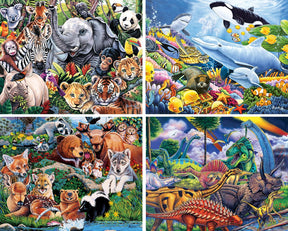 Animal Planet 4-Pack 100 Piece Jigsaw Puzzles