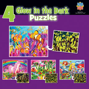 Glow in the Dark 4-Pack Purple100 Piece Jigsaw Puzzles