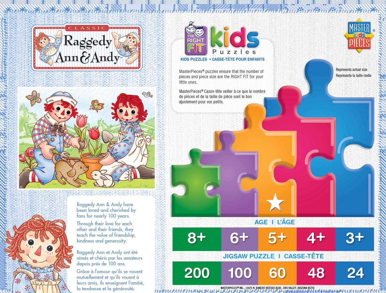 Raggedy Ann & Andy Picnic Friends 60 Piece Jigsaw Puzzle