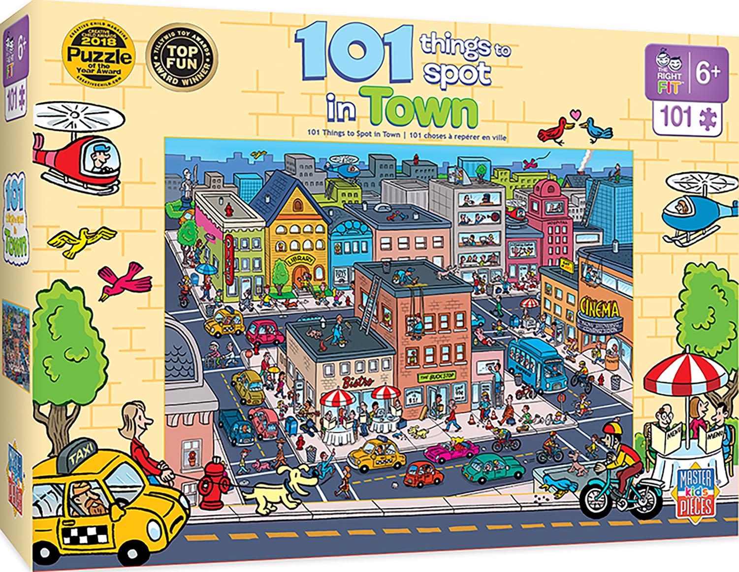 Things to Spot In Town 101 Piece Jigsaw Puzzle