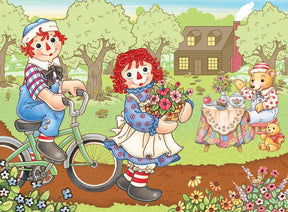 Raggedy Ann & Andy Bike Ride 60 Piece Jigsaw Puzzle