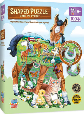 Pony Playtime Shaped 100 Piece Jigsaw Puzzle