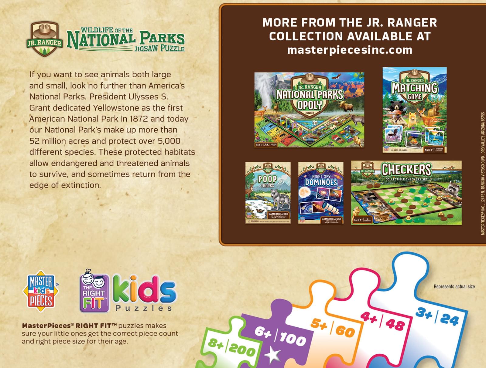 Wildlife of the National Parks 100 Piece Jigsaw Puzzle