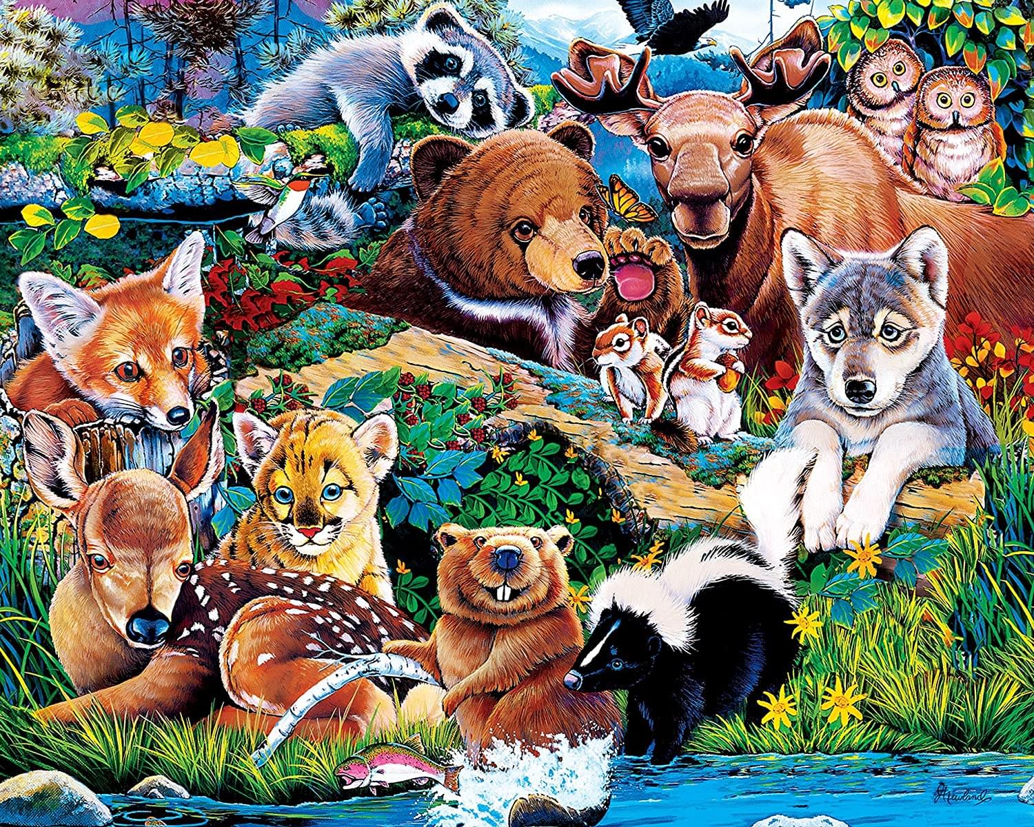 World of Animals 100 Piece Jigsaw Puzzle 4-Pack