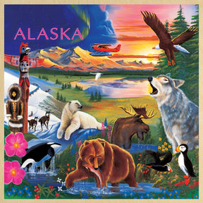 Alaska Wildlife 48 Piece Real Wood Jigsaw Puzzle