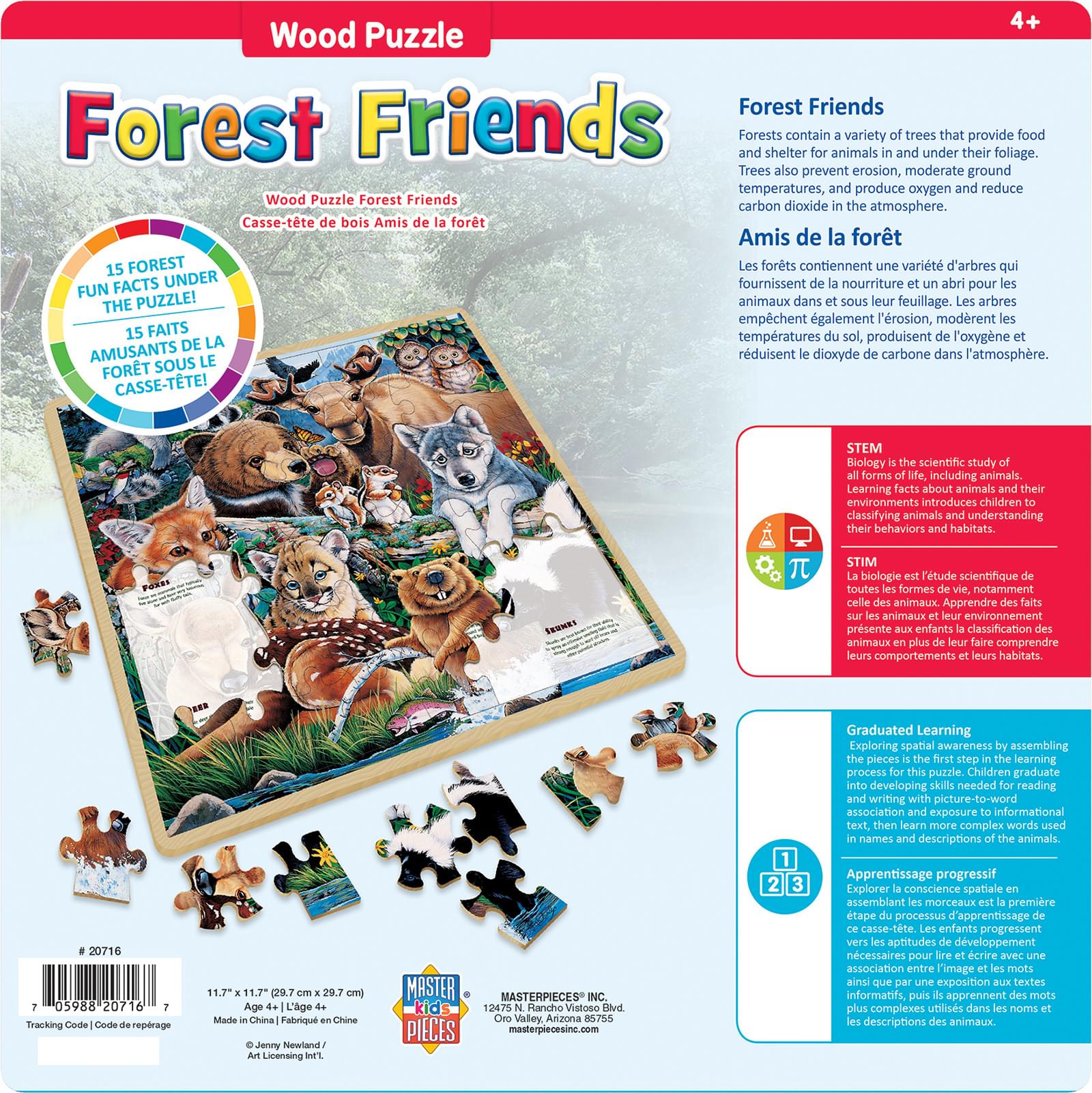 Forest Friends 48 Piece Real Wood Jigsaw Puzzle