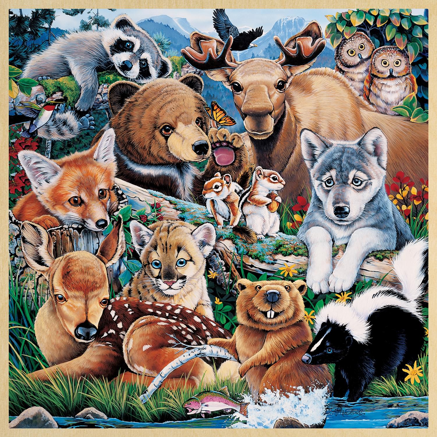 Forest Friends 48 Piece Real Wood Jigsaw Puzzle