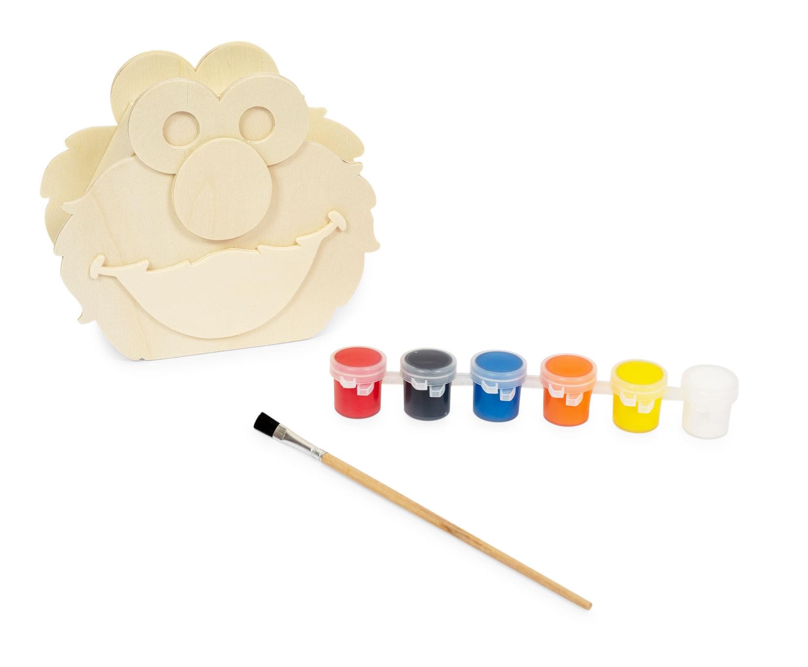Sesame Street Character Bank Wood Craft Paint Kit