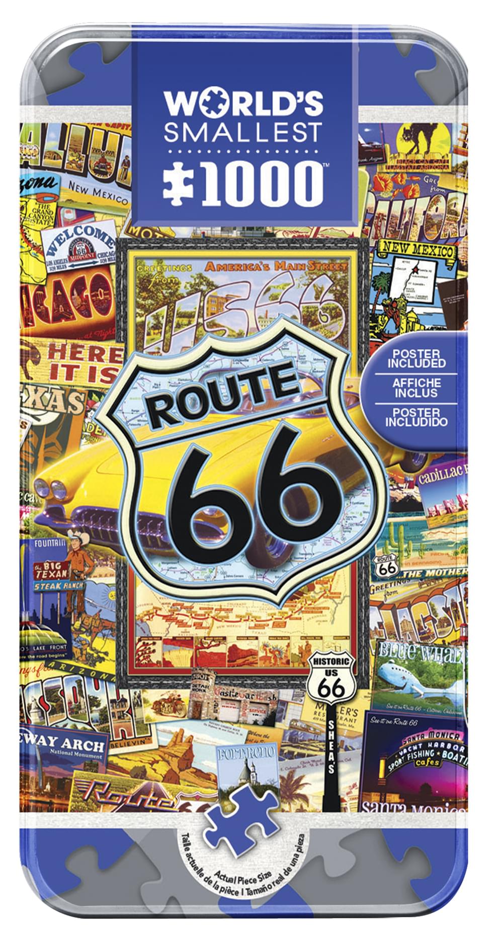 Route 66 1000 Piece Collector Tin Jigsaw Puzzle