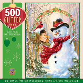 Letters to Frosty 500 Piece Glitter Jigsaw Puzzle