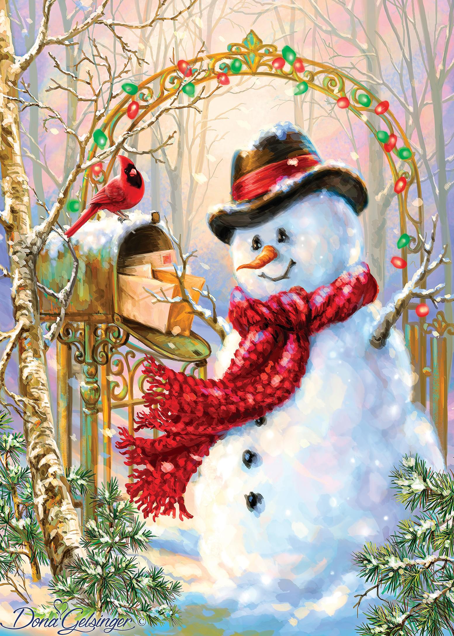 Letters to Frosty 500 Piece Glitter Jigsaw Puzzle