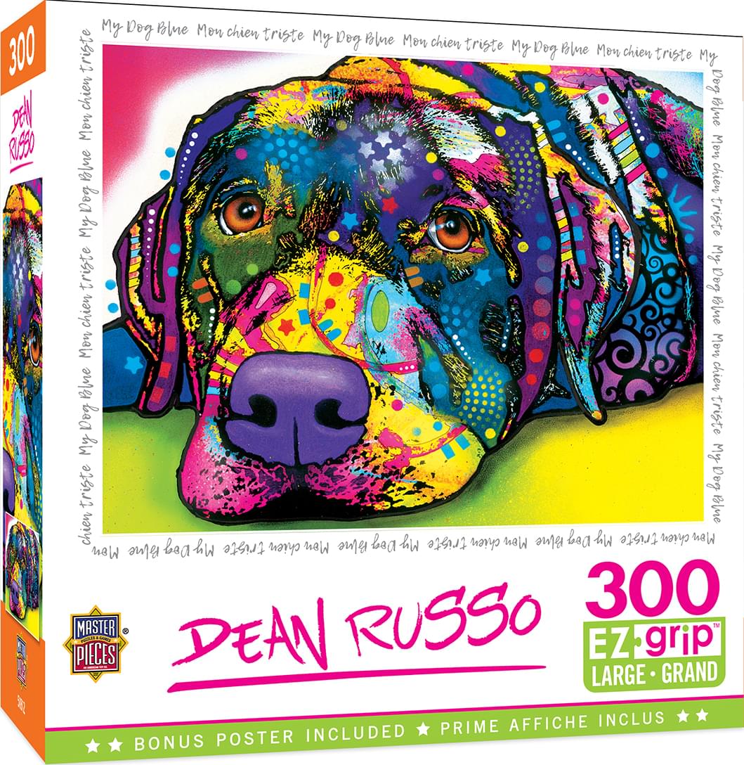 Dean Russo My Dog Blue 300 Piece Large EZ Grip Jigsaw Puzzle