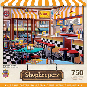 Pops Soda Fountain 750 Piece Jigsaw Puzzle