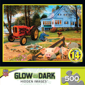 Welcome Home 500 Piece Hidden Images Glow In The Dark Jigsaw Puzzle