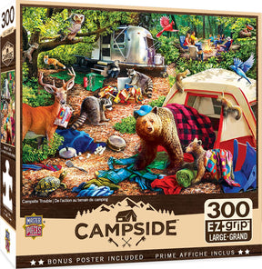 Campsite Trouble 300 Piece Large EZ Grip Jigsaw Puzzle