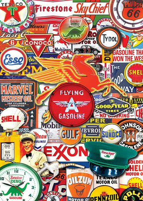 Retro Petrol 1000 Piece Collector Tin Jigsaw Puzzle