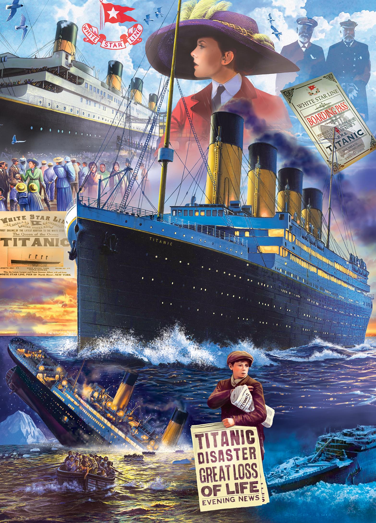 Titanic Collage 1000 Piece Jigsaw Puzzle