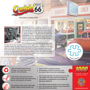 Cruisin Route 66 Phils Diner 1000 Piece Jigsaw Puzzle