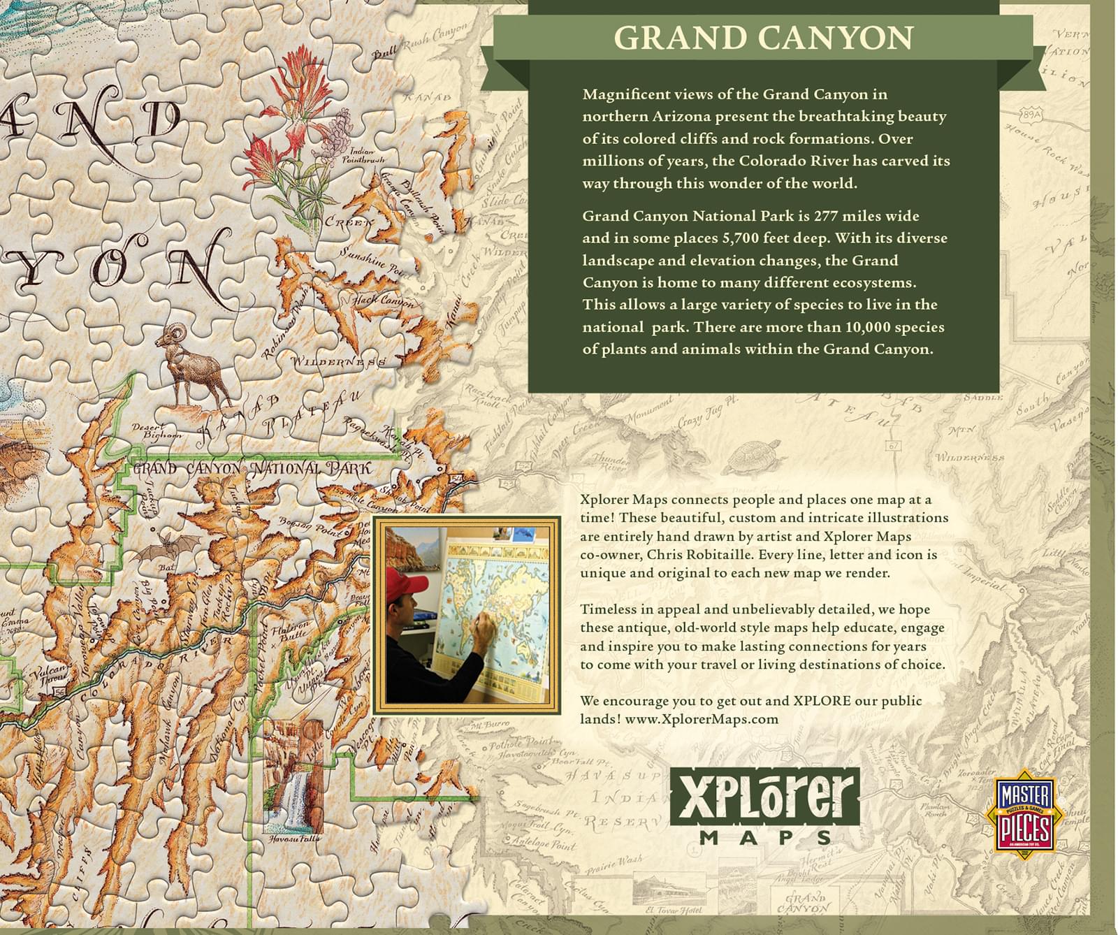 Xplorer Maps Grand Canyon 1000 Piece Jigsaw Puzzle