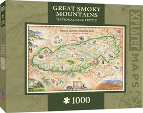 Xplorer Maps Great Smoky Mountains 1000 Piece Jigsaw Puzzle