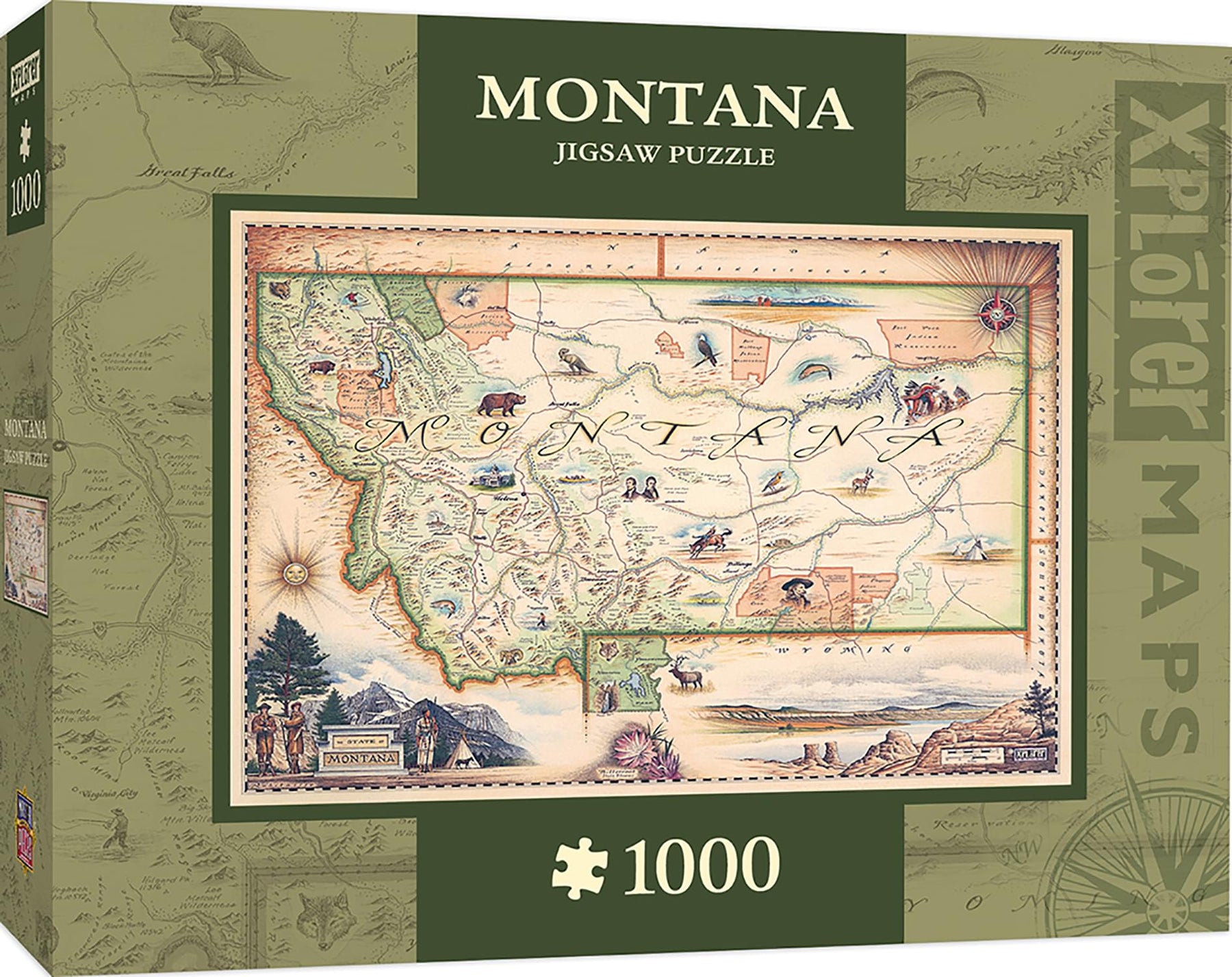 Xplorer Maps Montana 1000 Piece Jigsaw Puzzle