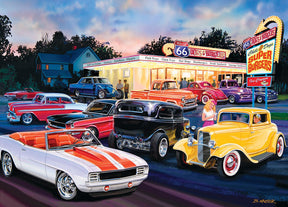 Cruisin Route 66 Dogs & Burgers 1000 Piece Jigsaw Puzzle