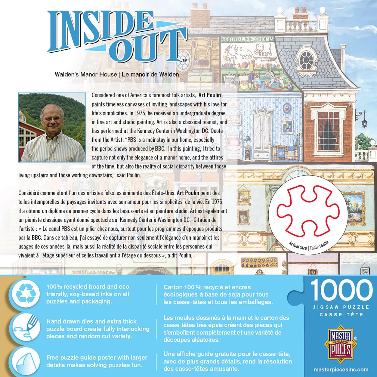 Inside Out Walden Manor House 1000 Piece Jigsaw Puzzle