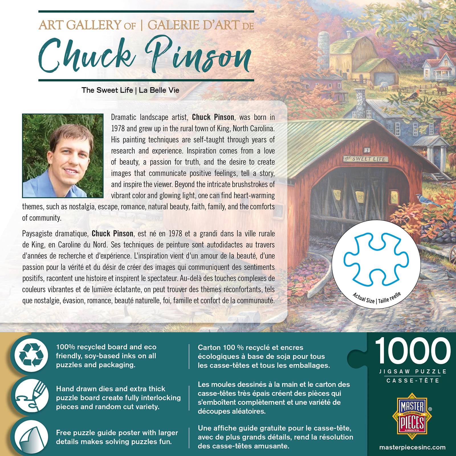 Chuck Pinson The Sweet Life 1000 Piece Linen Jigsaw Puzzle