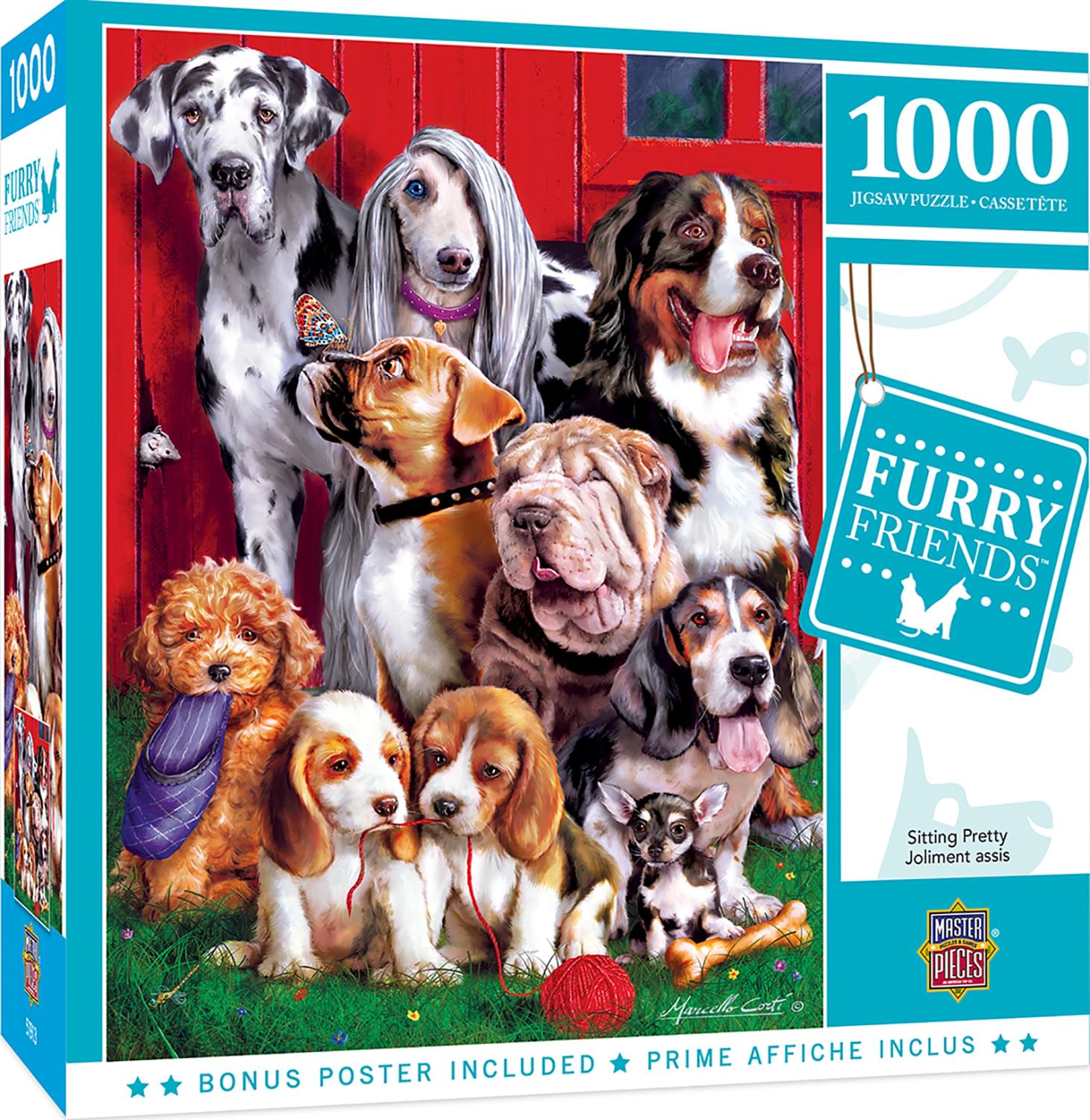 Furry Friends Sitting Pretty 1000 Piece Jigsaw Puzzle